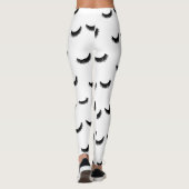 Lashes Pattern Eyelash Extensions Makeup Artist Leggings (Achterkant)