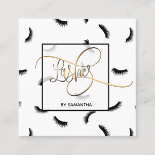 Lashes Pattern Lots Lots of Lashes Eyelash Artist Vierkante Visitekaartje