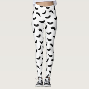 Lashes Pattern Moderne Eyelash Extensions Leggings