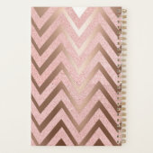 Lashes Roos Gold Glitter Floral Appointment Planner (Achterkant)