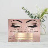 Lashes Roos Gold Makeup Artist Certificate Gift (Staand voorkant)