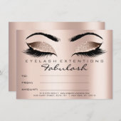 Lashes Roos Gold Pink Makeup Certificate Gift SPA (Voorkant / Achterkant)