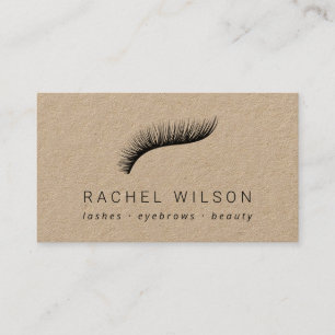 Lashes Rustic kraft make-up kunstenaar eyelash Visitekaartje