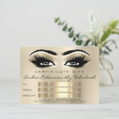 Lashes SPA Makeup Certificate Gift Eyes (Staand voorkant)