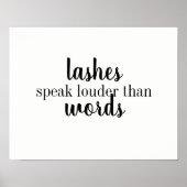 Lashes Speak Louder Poster (Voorkant)