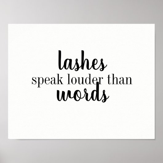 Lashes Speak Louder Poster (Voorkant)