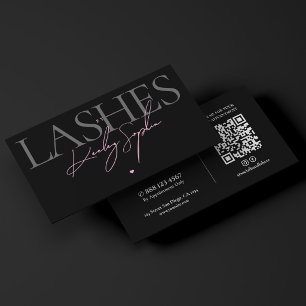 Lashes Studio Black Pink Visagist Esthetisch Visitekaartje