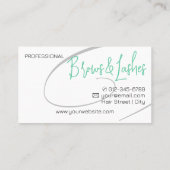 Lashes Studio Modern Classy Professional Blauwgroe Visitekaartje (Achterkant)