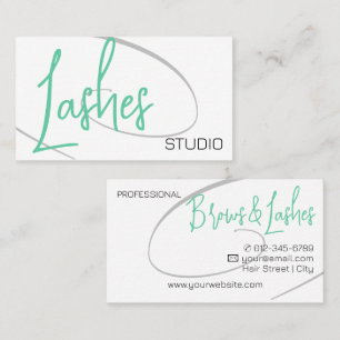 Lashes Studio Modern Classy Professional Blauwgroe Visitekaartje