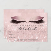 Lashes Studio Pink Makeup Certificate Gift Glitter (Voorkant / Achterkant)