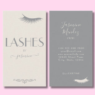 Lashes Tech Beige Minimalistisch Crème Salon Visitekaartje