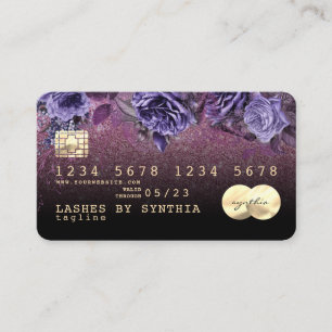 Lashes trendy Floral Creditcard waterverf Visitekaartje