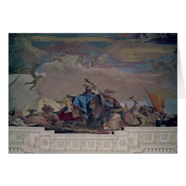L'Asie, un de quatre continents du plafond (Devant horizontal)