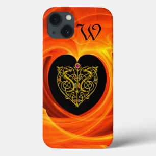 LASLEAF, zwart oranje geel iPhone 13 Hoesje