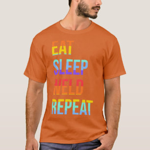 Lasontwerp Eat Sleep Weld Herhalen T-shirt