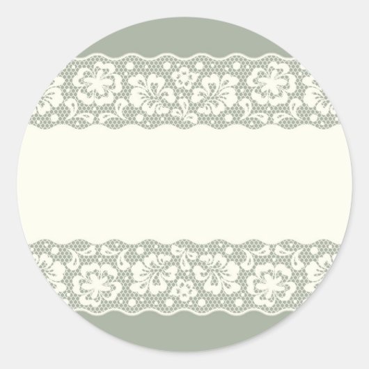 Laspatroon, bloem  5 ronde sticker (Voorkant)