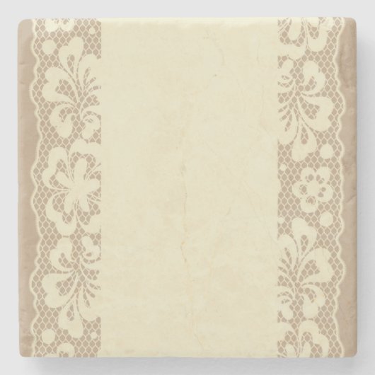 Laspatroon, bloem 7 stenen onderzetter (Voorkant)