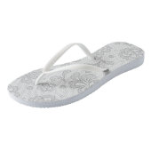 Laspatroon, bloem vintage 1 teenslippers (Schuin)