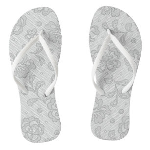 Laspatroon, bloem vintage 1 teenslippers