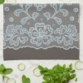 Laspatroon, bloem vintage 6 theedoek (Gevouwen)