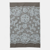 Laspatroon, bloem vintage 6 theedoek (Verticaal)