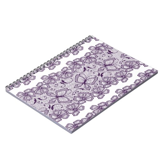 Laspatroon met vlinders notitieboek (Linkerzijde)