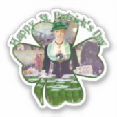 Lass Bartender St. Patrick's Day Sticker (Voorkant)
