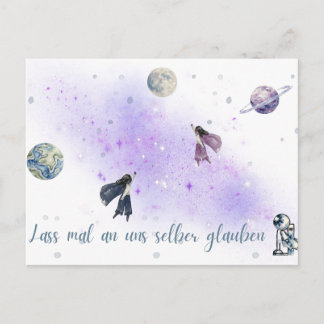 „Lass mal an uns selber glauben“ Postkarte Briefkaart