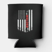 Lassen - Amerikaanse Welder Flag Blikjeskoeler (Voorkant)