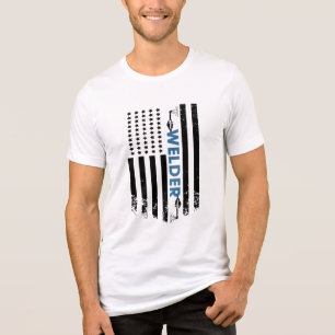 Lassen - Amerikaanse Welder Flag Tri-Blend Shirt