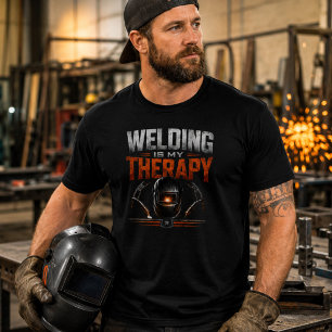Lassen Is Mijn Therapie T-shirt Grappige Lasser T-