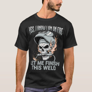 Lassen Mannen Lasser Schedel Metaalbewerking Grapp T-shirt