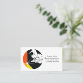 Lassen met lasmachine in visitekaartje (Staand voorkant)