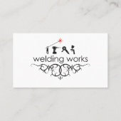 Lassen met lasmachine visitekaartje (Achterkant)