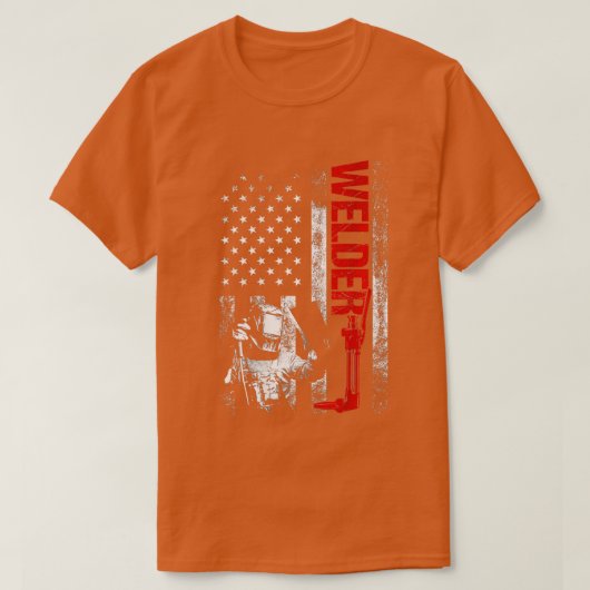 Lassen met lassen en lassen op achterzijde t-shirt (Design voorkant)