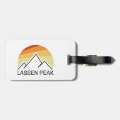 Lassen Peak California Retro Bagagelabel (Achterkant horizontaal)