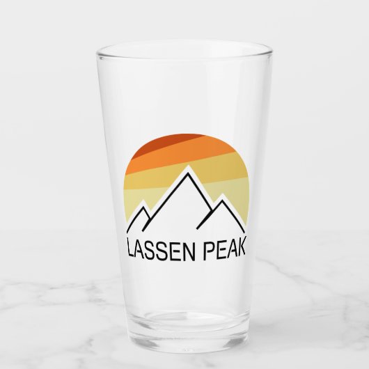 Lassen Peak California Retro Glas (Voorkant)