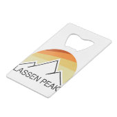 Lassen Peak California Retro Kredietkaart Flessenopener (Achterkant Gekanteld)
