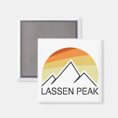 Lassen Peak California Retro Magneet (Voorkant / Achterkant)