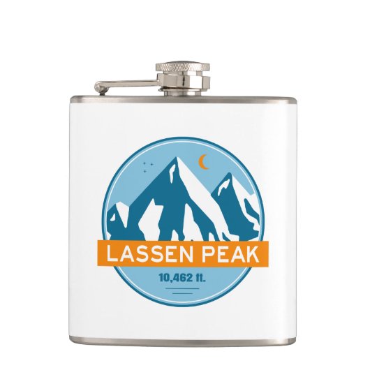 Lassen Peak California Stars Moon Heupfles (Voorkant)