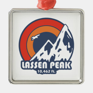 Lassen Peak California Sun Eagle Metalen Ornament