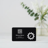 Lassen Premium aangepaste QR-code Visitekaartje (Staand voorkant)