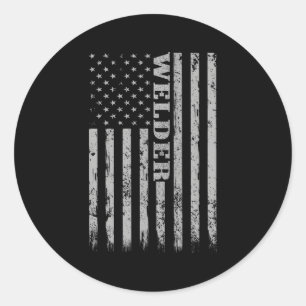 Lassen Trotse Amerikaanse lasser Ronde Sticker