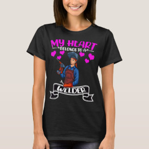 lassen Valentijnsdag Vrouw lasser meisje vrouw gi T-shirt