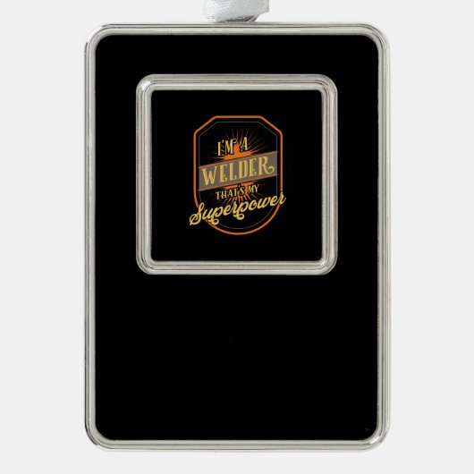 Lassen Verzilverd Kader Ornament (Voorkant)