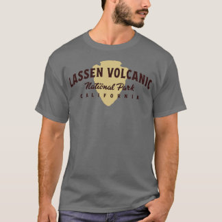 Lassen Volcanic National Park Arched Tekst Bruin T-shirt