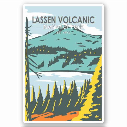 Lassen Volcanic National Park California Sticker (Voorkant)