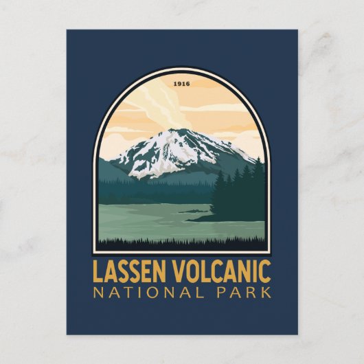 Lassen Volcanic National Park Emblem Briefkaart (Voorkant)