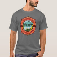 Lassen Volcanic National Park Retro Compass Emblem