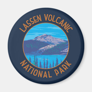 Lassen Volcanic National Park Retro in nood Magneet